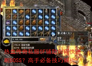 热血传奇私服SF辅助如何快速刷BOSS?高手必备技巧解析 热血传奇私服SF辅助如何快速刷BOSS?高手必备技巧解析