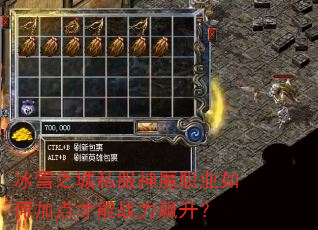 冰雪之城私服神魔职业如何加点才能战力飙升? 冰雪之城私服神魔职业如何加点才能战力飙升?