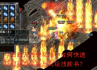 今日新开传奇私服中如何快速获取稀有装备与高级技能书? 今日新开传奇私服中如何快速获取稀有装备与高级技能书?