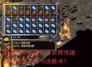 热血传奇私服新手如何快速获取顶级装备与技能书? 热血传奇私服新手如何快速获取顶级装备与技能书?