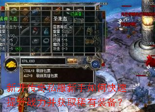 新开传奇私服新手如何快速提升战力并获取稀有装备? 新开传奇私服新手如何快速提升战力并获取稀有装备?