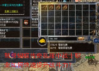 鸳鸯蝴蝶传奇私服中战士职业如何快速提升战斗力? 鸳鸯蝴蝶传奇私服中战士职业如何快速提升战斗力?