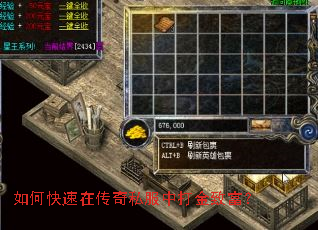 如何快速在传奇私服中打金致富? 如何快速在传奇私服中打金致富?