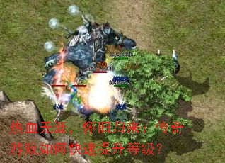 热血无涯,怀旧归来:传奇游戏如何快速提升等级? 热血无涯,怀旧归来:传奇游戏如何快速提升等级?
