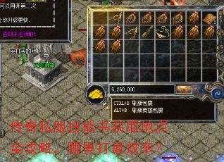 传奇私服技能书获取地点全攻略,哪里打最效率? 传奇私服技能书获取地点全攻略,哪里打最效率?