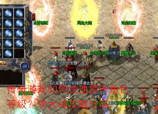 传奇游戏如何快速提升角色等级?求大神攻略分享。 传奇游戏如何快速提升角色等级?求大神攻略分享。