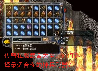 传奇私服武器大全,如何选择最适合你的神兵利器? 传奇私服武器大全,如何选择最适合你的神兵利器?