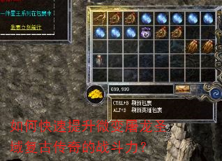 如何快速提升微变屠龙圣域复古传奇的战斗力? 如何快速提升微变屠龙圣域复古传奇的战斗力?
